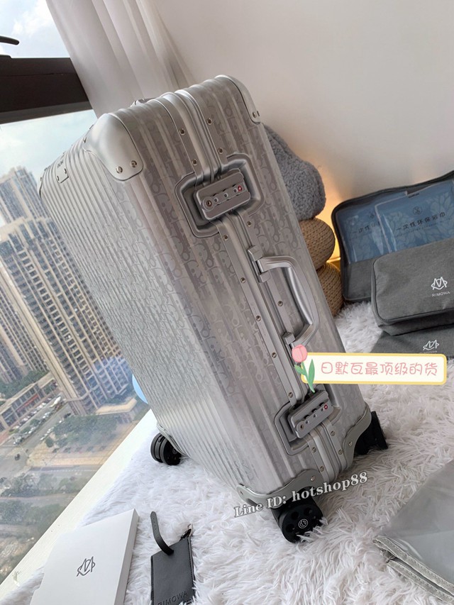 RIMOWA迪奧Dior聯名鋁合金款行李箱四輪拉杆箱 gdx1632